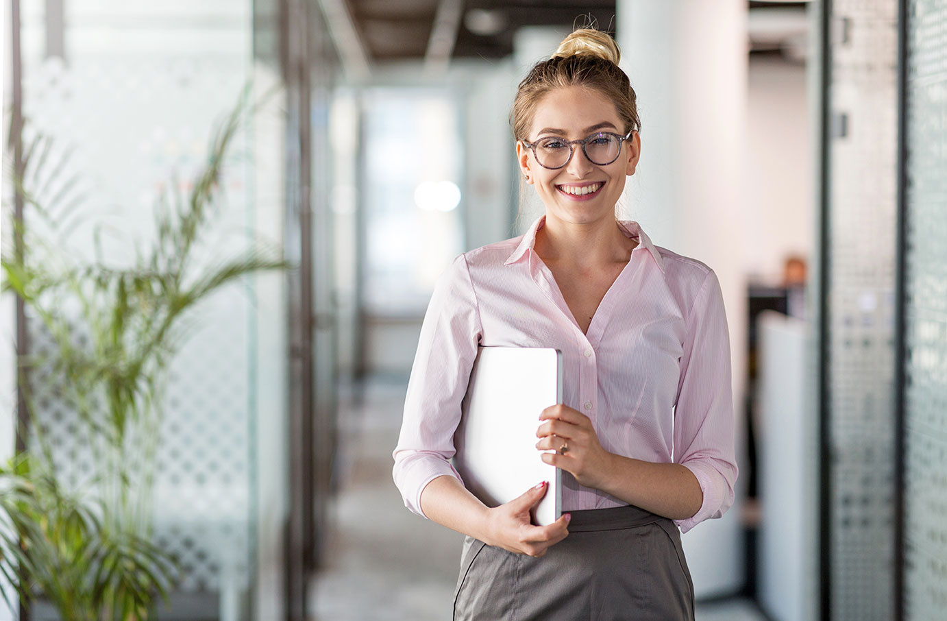 Woman with laptop